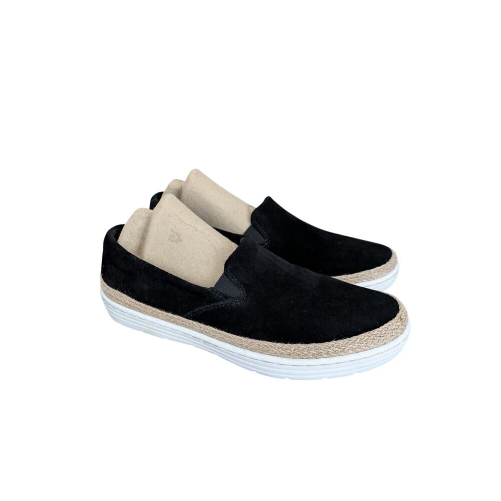 Clarks Marie Pearl Sneakers Womens 7.5 Black Suede Beachy Coastal Grandma